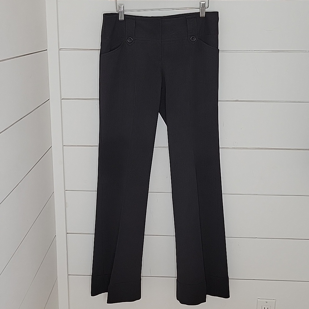 Copper Key size 7 black with black pin stripes flare pants